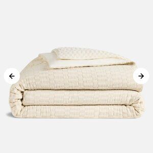 Brooklinen Woven Checkerboard KING Duvet Cover and Shams
